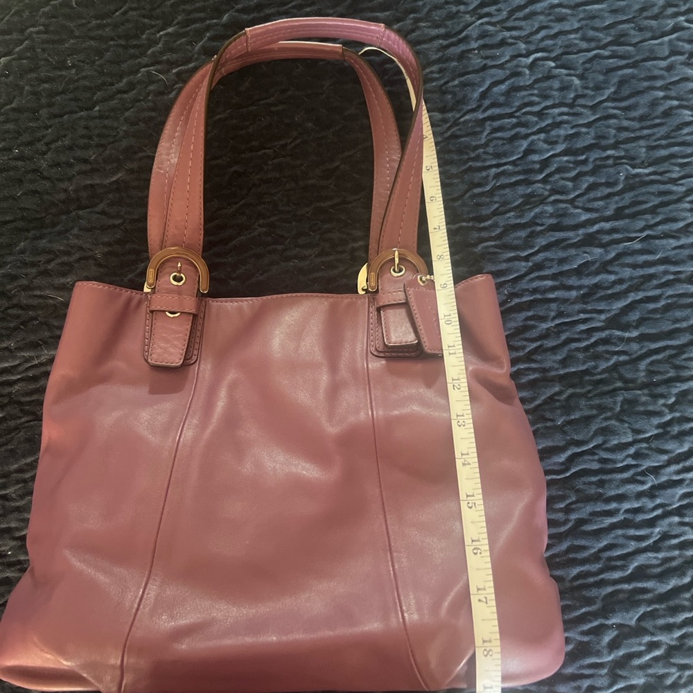 Coach Madison Leather Tote Mauve Pink F17216 Gold Hardware